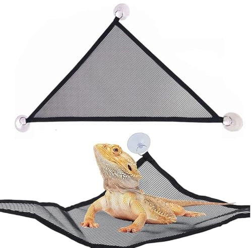 NHQ 2 Stück Bartagame Hängematte,Mesh Terrarium Hängematte,Eidechsen Bartagame Hängematte,Hanging Reptile Hammock Swing Bed,Reptilien Zubehör für Chamäleon,Eidechsen,Gecko,Schlangen,Leguan