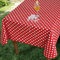 Romanstile Tischdecke Outdoor Wetterfest 140x240 cm Rot und Weiß Karomuster Wachstischdecke Abwaschbar Tischdecken PVC 100% Wasserdicht Tischtuch Landhausstil Deko für Draußen,Garten, Hochzeit,Party