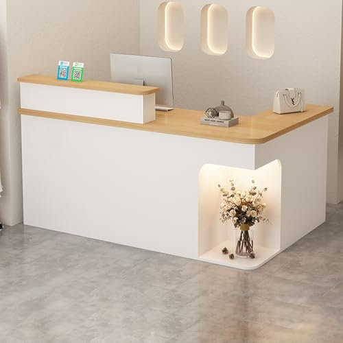 TUPAFJU Kleine rezeptionstheken,Empfangstheke,verkaufstheke,empfangstresen,Reception Desk,tresen,kassentisch,messetheke,bartheke,bürotheke rezeption Tisch,Moderne rezeptionstheken,rezeptionsmöbe(B2)