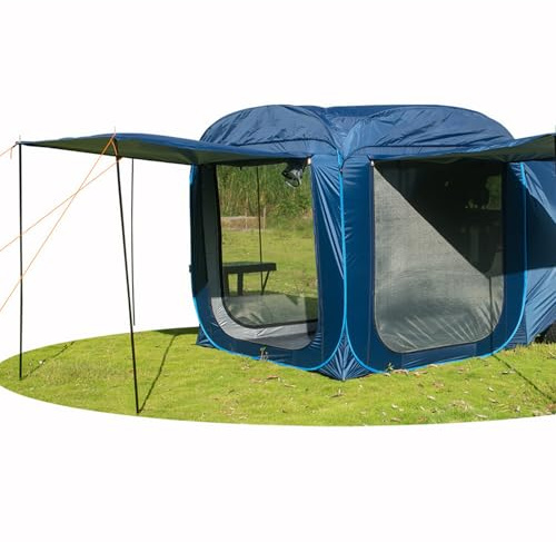 Heckzelt Auto 5-8 Personen, Auto SUV Heckklappenzelt, Freistehendes Autozelt, Universal Wasserdicht Sonnenschutz Heckzelt, SUV Zelt Camping Vorzelt für SUV, Auto (Dark Blue, 200x200x200cm)