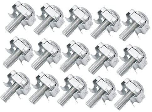 HOMSFOU 100-teiliges Schraubensortiment Rack-muttern Und Schrauben-kit Befestigungsschraube Für Serverschrank Verzinkte Quadratische Einsatzmuttern Käfigmuttern M5 * 16