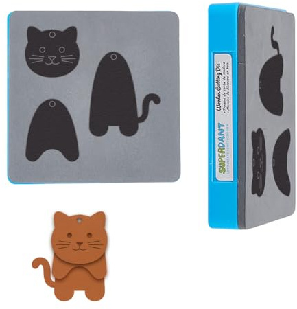 SUPERDANT Kätzchen Schlüsselanhänger Leder Stanzformen Katzen Schlüsselbund Leder Stanzform Tier Schlüsselbund Stanzformen für Leders DIY Stanze Schlüsselanhänger Stanzform Für Männer Und Frauen