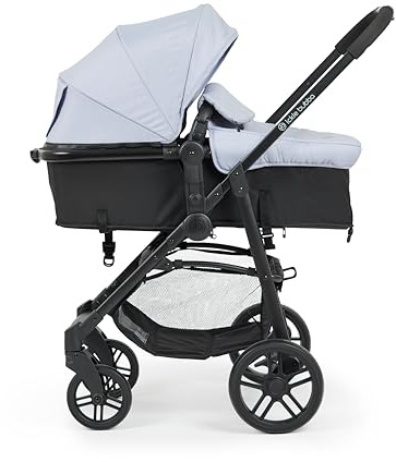 Ickle Bubba Star 2-in-1 Pushchair, Pram & Stroller (Zen Blue) – from Birth to 15kg, Convertible Seat, Reversible Parent-Facing, One-Hand Fold, Large Basket, UPF 50+ Canopy