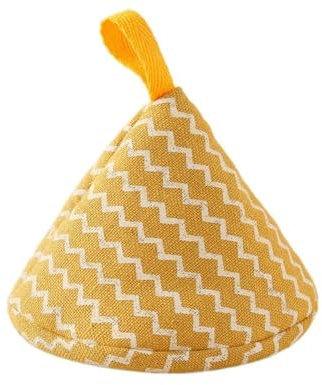 Mango de tapa de olla, soporte para tapa de olla esmaltado, sombrero triangular antiquemaduras, tapa de horno microondas (estilo 1)