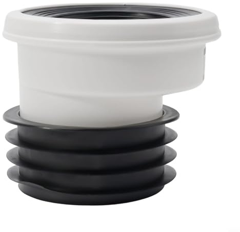 GANCEI Connettore per WC, connettore per tubo di scarico e connettore per vaschetta con guarnizione in gomma, design offset dritto o eccentrico (B)