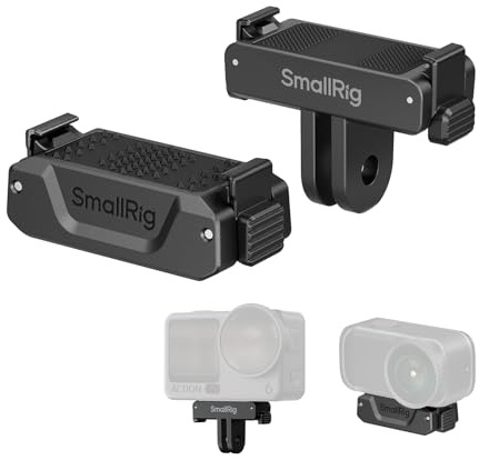 SMALLRIG Action 6 / Nano Magnetischer Schnellverschluss-Adapter | 2 Stück mit 2-Prong-Montage & 1/4-20 Gewinde, für Stativ/Selfie-Stick - 5918B
