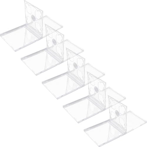 UTHCLO 5 Stück Doppel CD Jewel Case aus Transparentem Kunststoff Standardgröße 2 Fach CD/DVD Hülle mit Verriegelung Platzsparender Medienspeicher für CDs und DVDs Schutz vor Kratzern