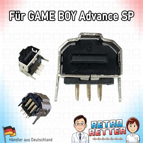 RetroRetter Link Kabel Anschluss Port für Nintendo GameBoy Advance & GBA SP - Jack Link Connect Ersatz Stecker Buchse