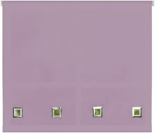 Kmxo Made to Measure Plain Coloured Thermal Blackout Window Roller Blinds Energy Saving UV Protection Privacy Shade for Bedroom Living Room Office Easy Fit Modern Home Decor(W-150, H-165) (Lilac)