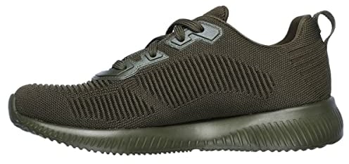 Skechers Damen BOBS Squad Tough Talk Sneaker, Olive Engineered Knit, 39 EU