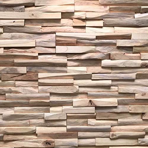 Plaquette de parement bois recyclé Ultrawood Teak Benevento marque Rebel of Styles