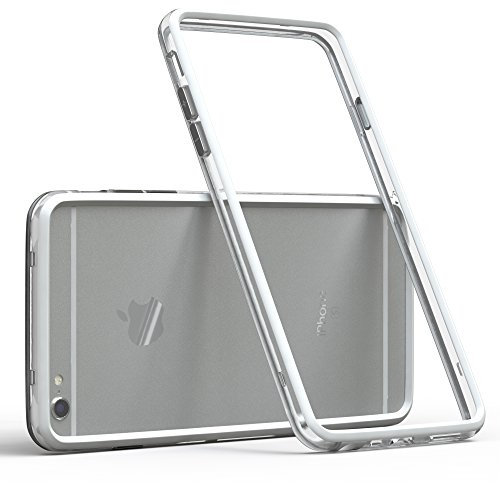 EAZY CASE Bumper kompatibel mit iPhone 6 / 6S Silikon Bumper kompatibel mit iPhone 6 / 6S - Flexible Schutzhülle als Rahmenschutz in Weiß