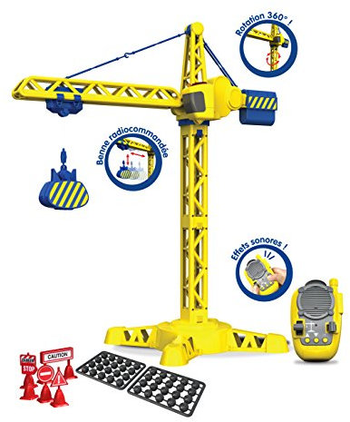 Tooko - Radio Controlled Construction Crane with Sound Effects - Rotates 360 ° - 70 cm - All Control from Remote Control - Kindergarten Toy