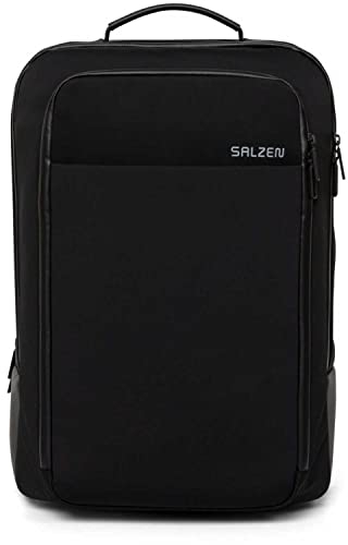 SALZEN Rucksack Originator - Farbe Phantom Black, Business Backpack 21l Business Rucksack mit gepolstertem Laptopfach, RFID-sicher, ergonomisch, wasserfest, nachhaltig
