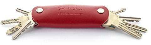 Jaimie Jacobs Key Boy - Key Organizer Schlüssel Organizer Schlüsselmäppchen Smartkey Schlüsseletui Schlüsseltasche aus echtem Leder (Rot)
