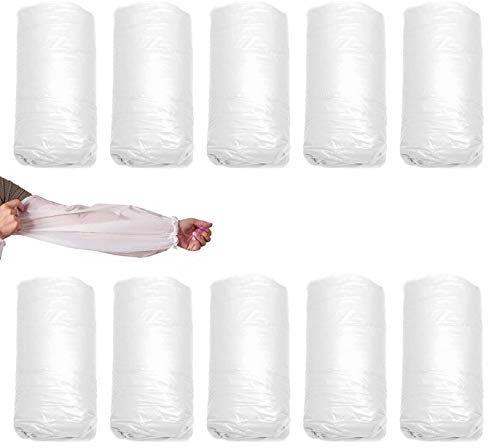 GiantGo 100 pz monouso Oversleeves PE braccio maniche trasparenti per saloni di bellezza servizi di ristorazione trasformazione alimentare uso quotidiano domestico