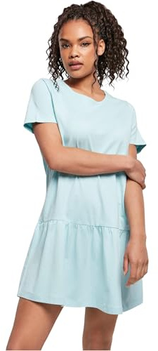 Urban Classics Ladies Valance Tee Dress, Seablue, XS
