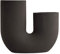 Storefactory - Stråvalla - Vase - U Vase - Bogenvase - Keramik - Dunkelgrau - Maße (LxBxH): 24 x 7 x 21 cm