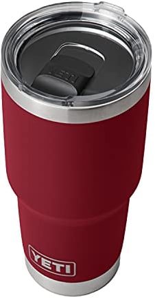 Yeti Rambler, Stainless Steel, Vacuum Insulated Tumbler w/Magslider Lid, Harvest Red, 30oz (887 ml)