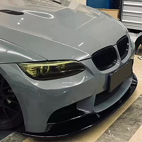 4 STÜCKE Für BMW E90 E92 M3 2007-2013 V Style Frontstoßstange Lippe, Body Kit Schutzzubehör, Auto Frontlippe Spoiler Separator, ABS Material (Klar Schwarz)