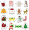 RUIYWEN Juego de 16 Cortadores de Galletas de Navidad en Forma de Santa Claus Copo de Nieve Árbol de Navidad, Moldes de Acero Inoxidable para Galletas Fondant Chocolate