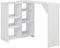 WIFESE Bartisch mit Beweglichem Regal Weiß 138x39x110 cm KüChentisch Stehtisch Kleiner Tisch Klein Stehtische Bartisch KüChe Bistrotisch KüCheninsel Industrial MöBel Stehtisch Outdoor Bar Tisch