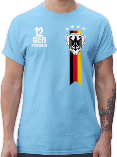 T-Shirt Herren - 2026 Fussball Fanartikel - Germany WM Fan Deutschland - M - Hellblau - Deutschland-Trikot em Tshirt 2024 fußball Europa Shirt deutschlandtrikot fußball-Fanartikel fußball. German