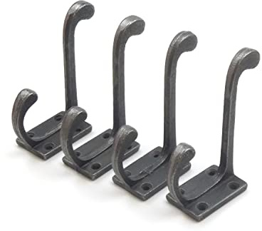 Cast Iron Hall Stand Coat Hook - Pack of 4 Hooks