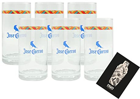 Jose Cuervo Tequila Longdrinkglas 6x Longdrink Glas Gläser Set mit Logo