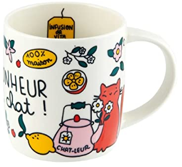 DLP - Mug LEMAN Le Bonheur C'est Chat