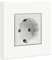 BSEED Schuko Enchufe Simple Blanco,Enchufe de pared con Panel de Plastico,16A 250V toma de corriente,enchufes de extensión para Cocina, Dormitorio, Oficina, Hotel, etc