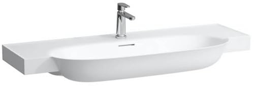 LAUFEN The New Classic Waschtisch, unterbaufähig, mit Überlauf, 1 Hahnloch, 1200x480mm, H8138584001041, Farbe: Weiß mit LCC