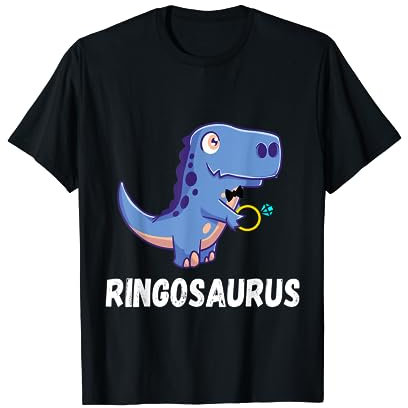 Ringträger Ring Dino Hochzeit Party Niedlich Dinosaurier Sicherheit T-Shirt