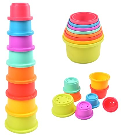 Cosaway Baby Stacking Nesting Cups Toys, Montessori Toys for Toddlers 6+ Months