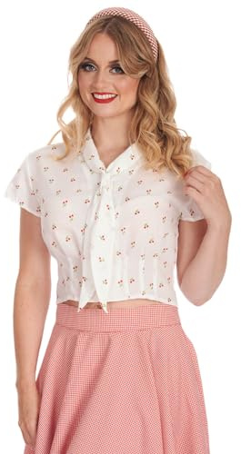 Banned Retro Bluse Cherry Amour Vintage Kirsche Print