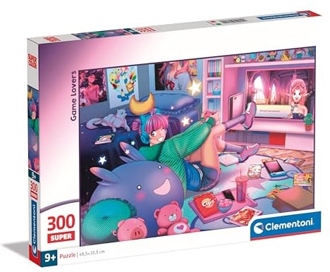 Clementoni Jigsaw Puzzle Game Lovers 300 Pieces - Supercolor Puzzle For Children 9-11 Years, Cartoon, Gift For Boy/Girls, Puzzle For Kids, Made In Italy, 21722