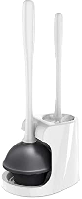 DRMEE WC Bürste WC-Bürste Und Kolben-Set Lüftungsschlitze Basis WC-Bürste Und Halter-Set WC-Reinigungsbürsten-Set Für Die Tiefenreinigung Toilet Brush