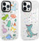 RUMDEY 2 Pack Cartoon Animals Pattern for iPhone 11 Pro Max 6.5 Phone Case, Cute Coquette Dinosaur Print Design Clear Cases Soft Silicone Slim TPU Shockproof Protective Fundas for Women Girls Kids