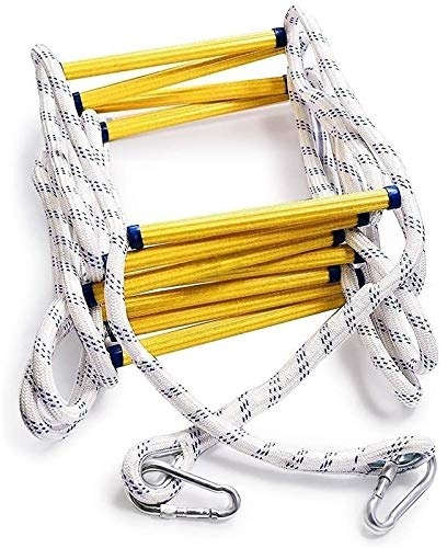 Ggnaxivs 6.5ft Flexible Ladder Rope Ladder Insulated Ladder Rescue Ladder Rock Climbing Anti-Skid Engineering Rope Ladder