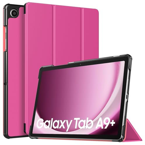 TiMOVO Case for Samsung Galaxy Tab A9+/A9 Plus 11 Inch 2023, Slim Lightweight Stand Hard Back Shell Protective Cover for Galaxy Tab A9+ Tablet SM-X210/X216/X218, Auto Wake/Sleep, Begonia Red