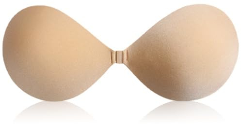 LuLiyLdJ Reggiseno Super Push Up Senza Spalline Reggiseno Invisibile Silicone Schiena Nuda Reggiseno Adesivo Seno Grande Coppe in Silicone per Il Seno Reggisenio Copricapezzolo Traspirante, 1 Paio