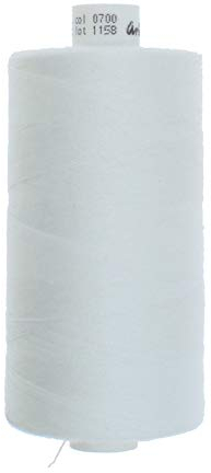 1000 metri di filo da cucito in poliestere, spessore 120 (700 bianco)