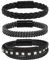 MILAKOO 3 Stück Männer Manschette Armbänder Geflochtenes Leder Armband Kette aus Edelstahl Multi-Layer Armreif Persönlichkeit Armbänder für Party