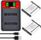 Pickle Power Lot de 2 batteries de rechange NP-50 avec double chargeur USB pour Fujifilm FinePix F50fd F60fd F100fd F900EXR F800EXR F600EXR F550EXR F300EXR F200EXR