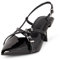 The Drop Gordon Slingback Sling Back Heels, Schwarzes Lack, 37 EU