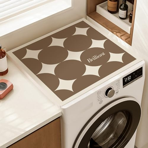 RobustWeg Housse Anti-PoussièRe pour Machine à Laver,Tapis De Protection pour SèChe-Linge,ImperméAble,AntidéRapant Et Anti-PoussièRe,Adapté Aux Fours Micro-Ondes,Machines Laver Et RéFrigéRateurs