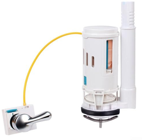 Doppelspülventil, universelles 5,1 cm WC-Spülventil, Doppelspülung, wassersparendes WC-Ablaufventil mit Druckknopf oben (für ein Stück)