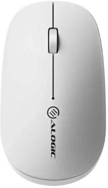ALOGIC Echelon Bluetooth Wireless Mouse | USB-C | egonomisch | Kabellos via Bluetooth 3.0 und 5.0 | Verbindung bis zu 2 Geräten | White