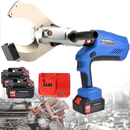 DPQYJPP 18V batteriebetriebener hydraulischer Kabelschneider, 120 kN/160 kN mit LED-Anzeige müheloses Schneiden Cu/Al-Kabeln, elektrisches Ratschendesign für Präzision und Effizienz,EZ-85C