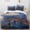 Bettwäsche 135x200 Winter Kuschelig Kinder Skyline Von New York City Bettbezug Mikrofaser Weiche Warme Bettwäsche und 2 Kissenbezug 80x80cm mit Reißverschluss, Bettwäsche Set